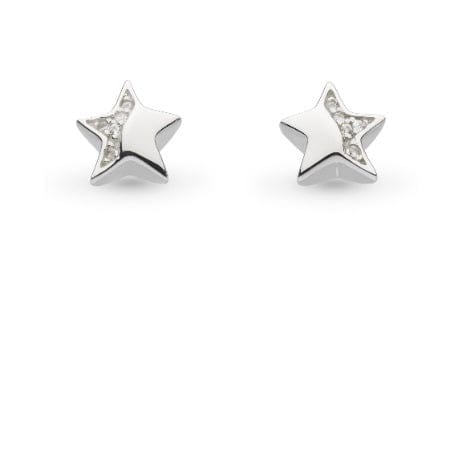 Silver CZ miniature sparkle shining star stud earrings Earrings Kit Heath