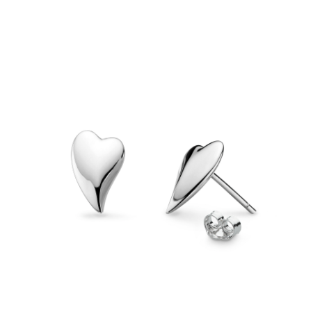 Silver desire cherish heart stud earrings Earrings Kit Heath