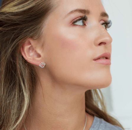 Silver entwine alicia petite stud earrings Earrings Kit Heath