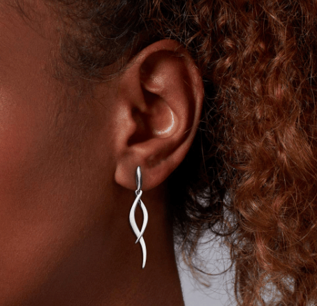 Silver entwine twine twist drop earrings Earrings Kit Heath