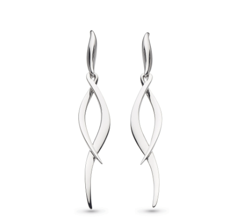 Silver entwine twine twist drop earrings Earrings Kit Heath