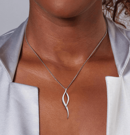 Silver entwine twist necklace Pendant Kit Heath