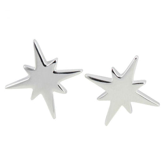 Silver follow that star stud earrings Earrings Reeves & Reeves