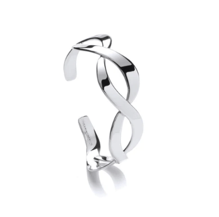 Silver Heavy Weave Cuff Bangle Bangles Cavendish French