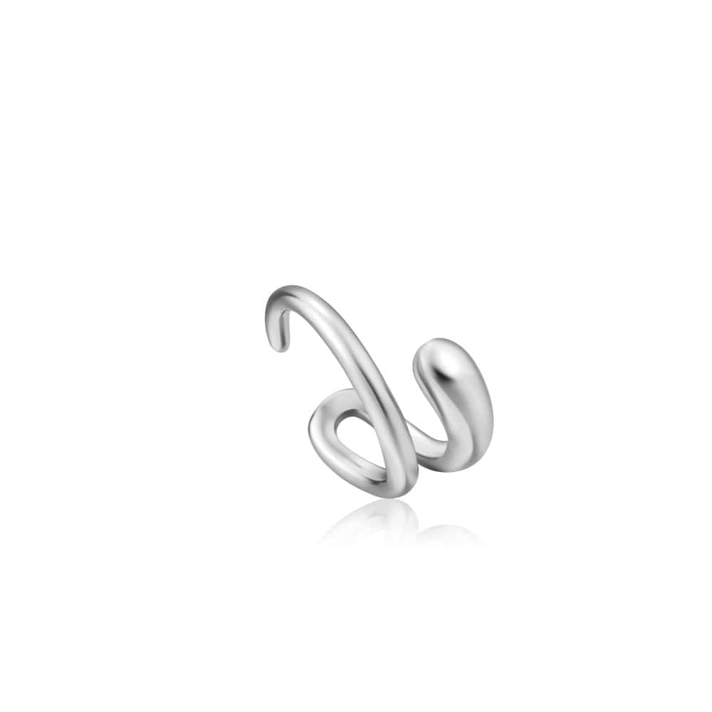 Silver luxe ear cuff Earrings Ania Haie