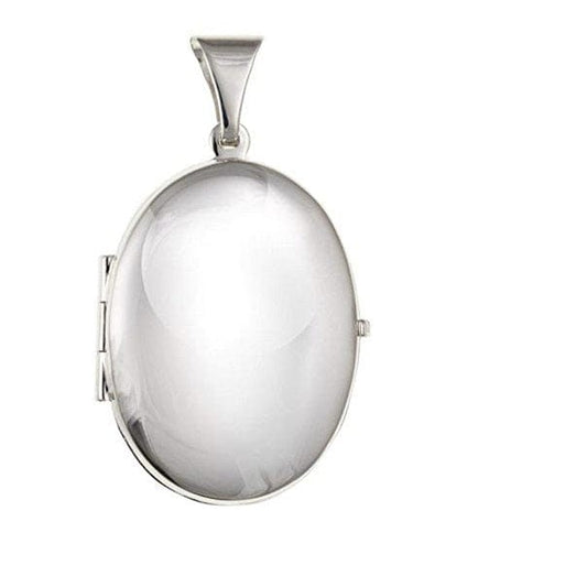 Locket Silver medium oval locket includes chain