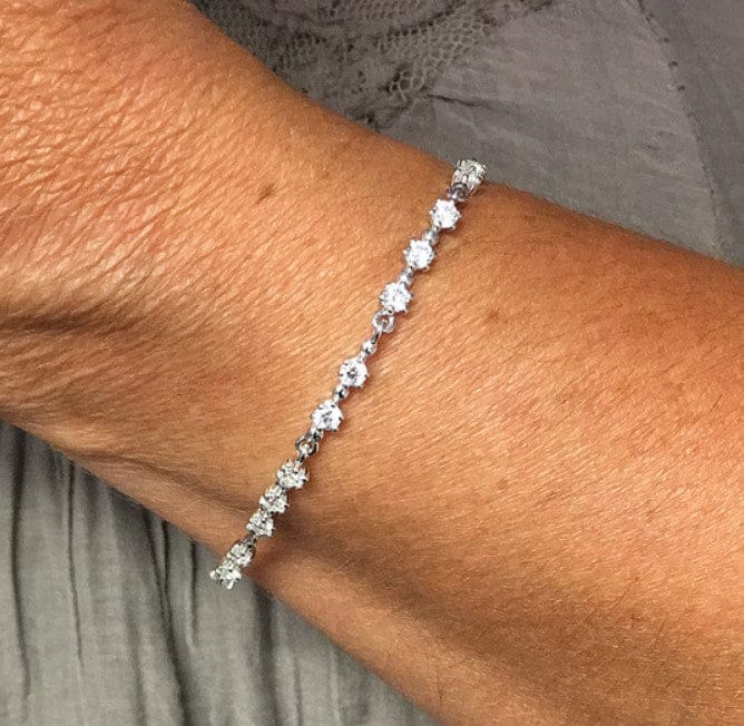 Silver & Mini Cubic Zirconia Stars Bracelet Bracelet Cavendish French