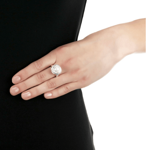 Silver & Pearl Nested Ring Ring Cavendish French