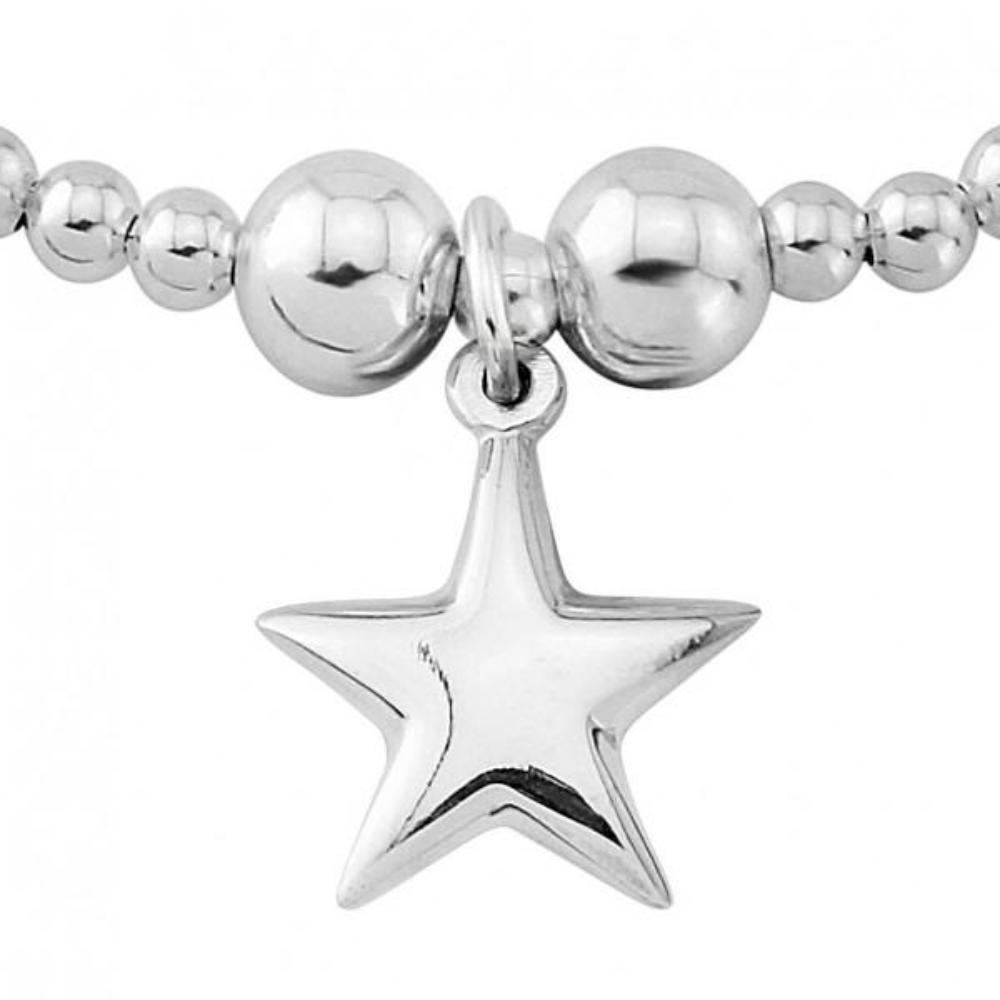 Silver puffed star bracelet Bracelet Trink   