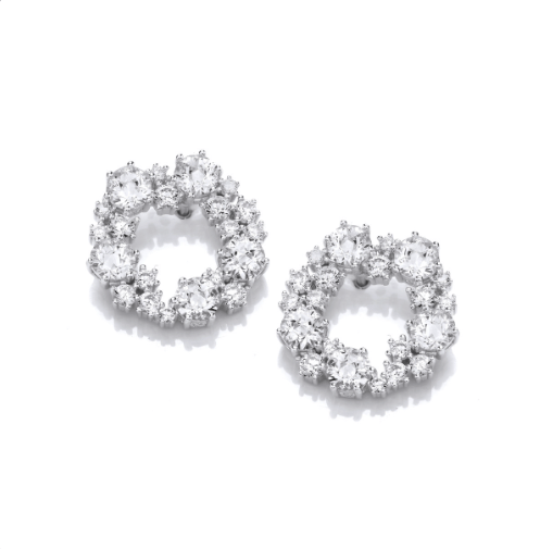 Silver Royal Circle Earrings Earrings Cavendish French