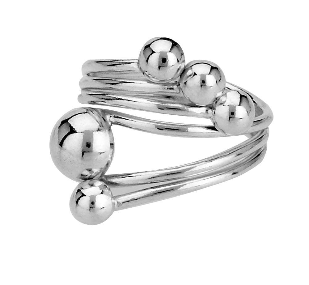 Silver splayed bead ring Ring Rock Lobster   