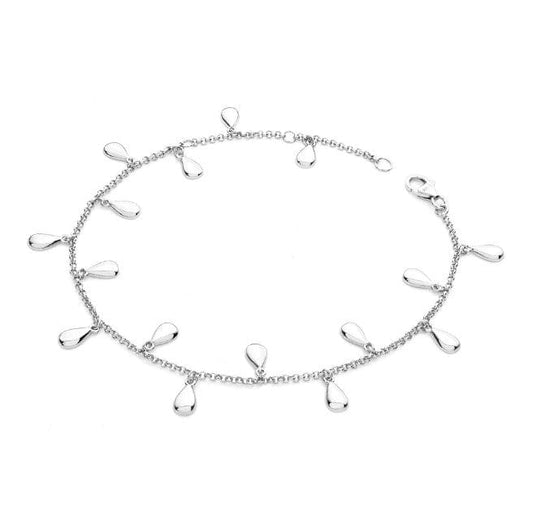 Silver Teardrop Anklet Anklet Lucy Q