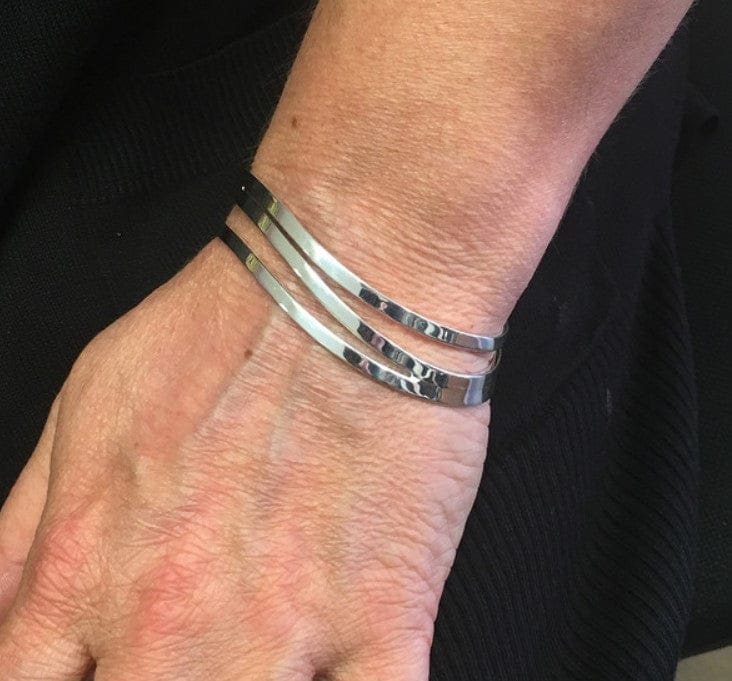 Silver Triple Wave Cuff Bangle Bangles Cavendish French