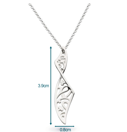 Silver twist blossom flourish necklace Pendant Kit Heath