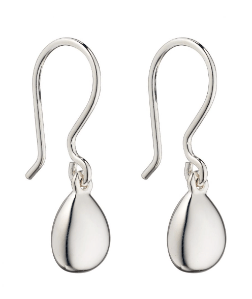 Simple Silver Pebble Drop Earrings Earrings Gecko