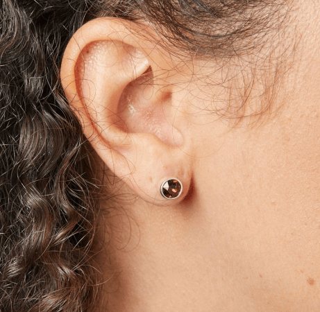 Simply Silver Crystal Birthstone Earrings - Select Month Earrings Gecko