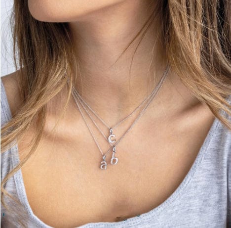 Skript Lowercase Initial Pendants A-Z Pendant Kit Heath Chain 16 inch