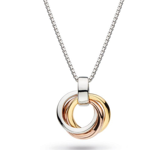 Small Bevel Cirque Trilogy Silver Gold & Rose Gold Necklace General Kit Heath