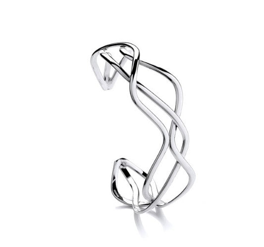 Silver Spaghetti Cuff Bangle Bangles Cavendish French   