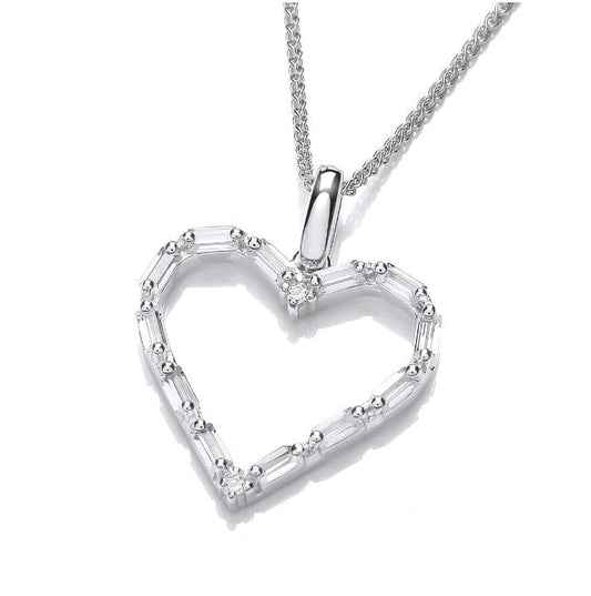 Sparkly Open Heart Pendant Pendant Cavendish French
