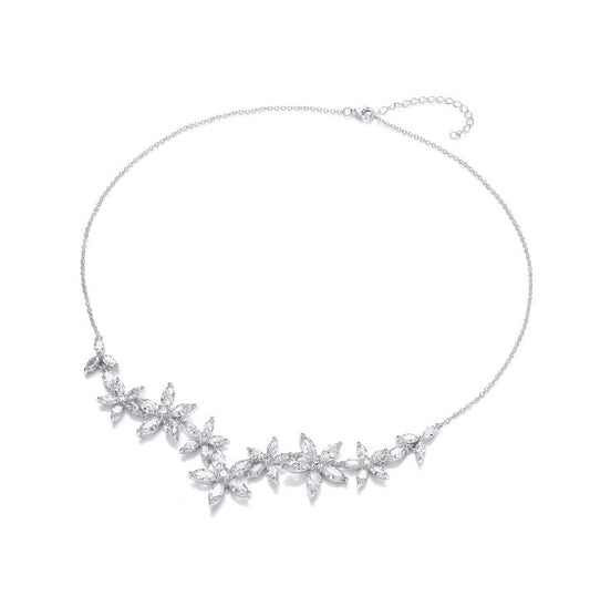 Silver Star Flower Necklace Necklace Cavendish French   