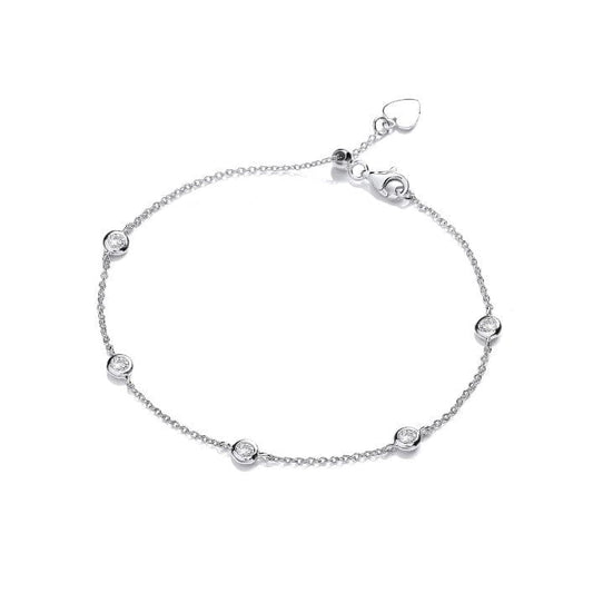 Studded Silver and Cubic Zirconia Bracelet Bracelet Cavendish French