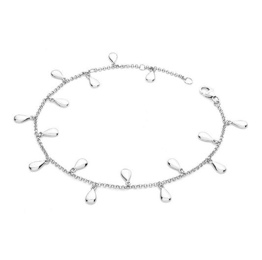 Silver Teardrop Anklet Anklet Lucy Q   