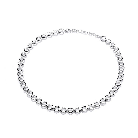 Wavy Circles Silver Necklace Necklace Cavendish French   