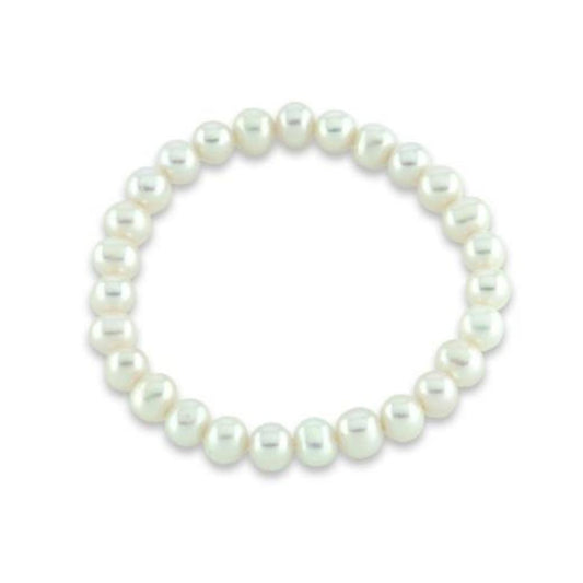 White 7-7.5mm freshwater pearl elastic bracelet Bracelet Alraune   