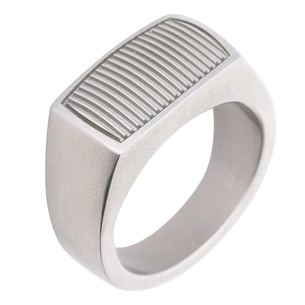 Xen Steel grooved rectangle ring Size U Ring Xen   